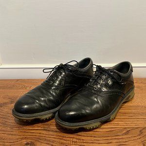 Pre Owned FootJoy DryJoy Tour Black Leather Golf Shoes 53676 Mens Size 8M